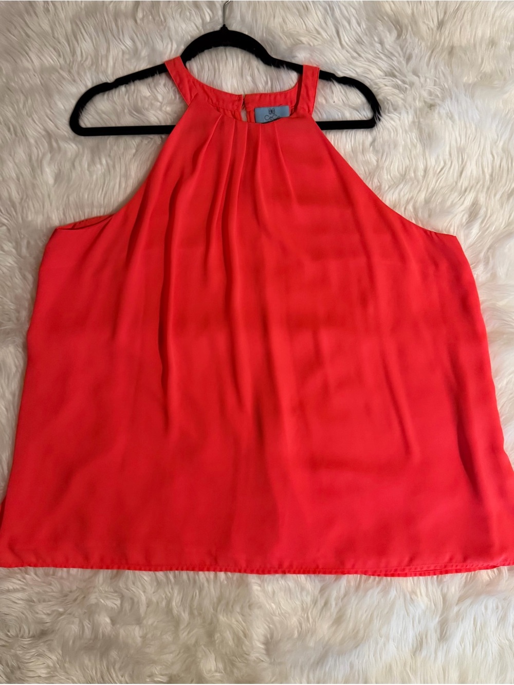 CeCe Coral Halter Neck Sleeveless Cami